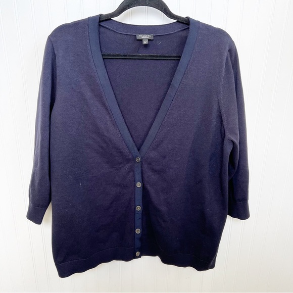 Talbots Sweaters Talbots Woman Petite Nwot Navy Blue Button Up